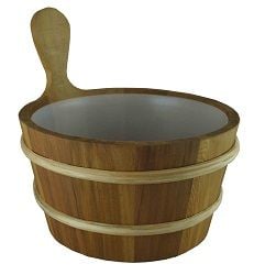 Cedar Sauna Bucket with Liner - 1 Gallon