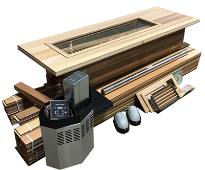 DIY Sauna Kit - 6x6 Complete Room Package with 6 kW Electric Heater