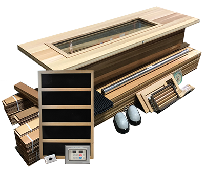 DIY Sauna Kit - 4x5 Infrared Sauna Room Package with 2400-Watt Infrared Heater