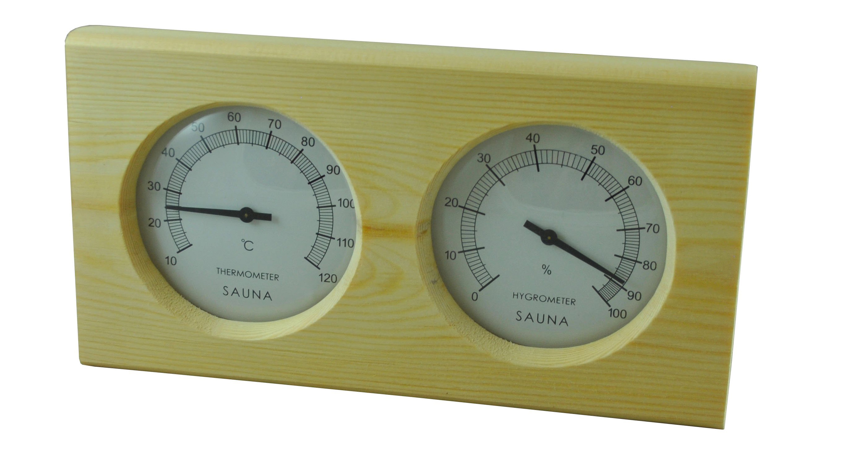 Pine Sauna Thermometer and Hygrometer in Celsius