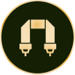 Steel straps and hardware icon