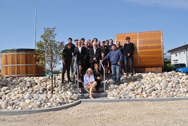 Northern Lights cedar sauna team