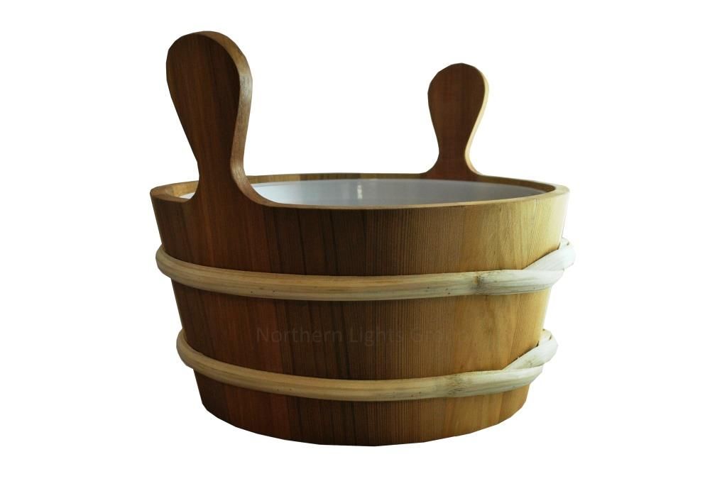Cedar Sauna Bucket with Liner - 2.6 Gallon