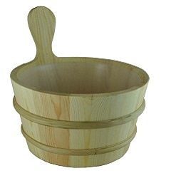 Pine Sauna Bucket with Liner - 1 Gallon