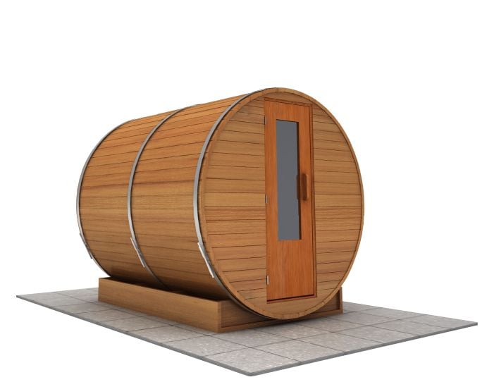 8 foot x 7 foot Barrel sauna (Electric Heater)