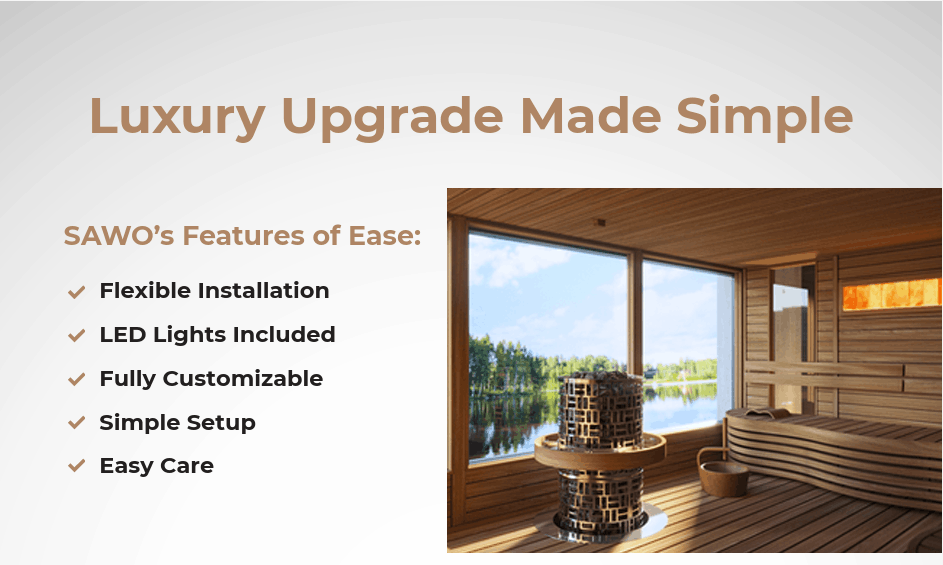 Himalayan sauna salt wall features including flexible installation, LED lights and easy care