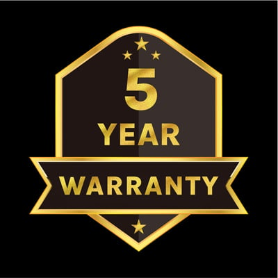 5 YEAR<br> WARRANTY