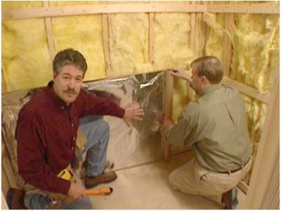 Install foil vapor barrier