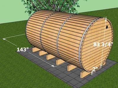 Sauna 12ft Electric Exterior Dimensions