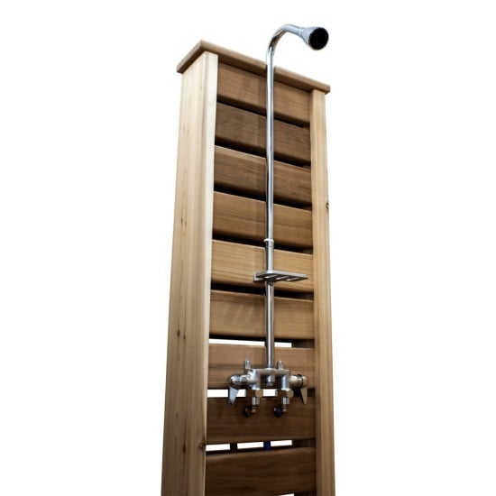 Western Red Cedar Outdoor Shower - Handcrafted In Canada