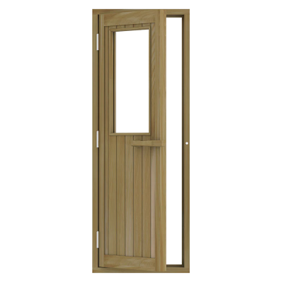 Insulated Red Cedar Sauna Door with Window - Left Hand Swing