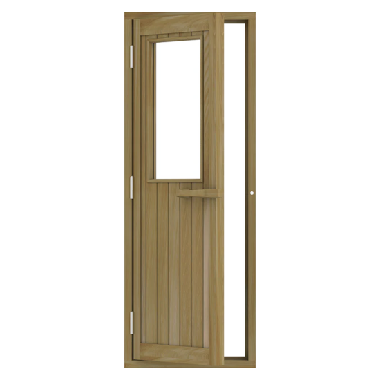 Insulated Red Cedar Sauna Door with Window - Left Hand Swing