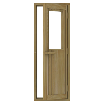 Insulated Red Cedar Sauna Door with Window - Right Hand Swing