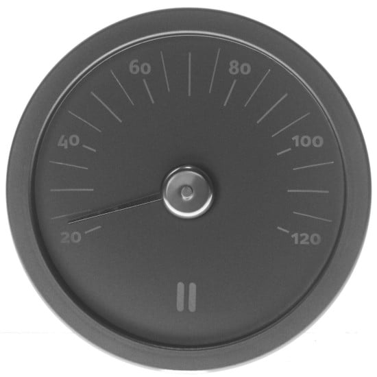 Rento Sauna Thermometer Aluminum, Black - Finnish Sauna Accessories