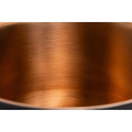 Saunia Sauna Set Bucket and Ladle, Black/Copper